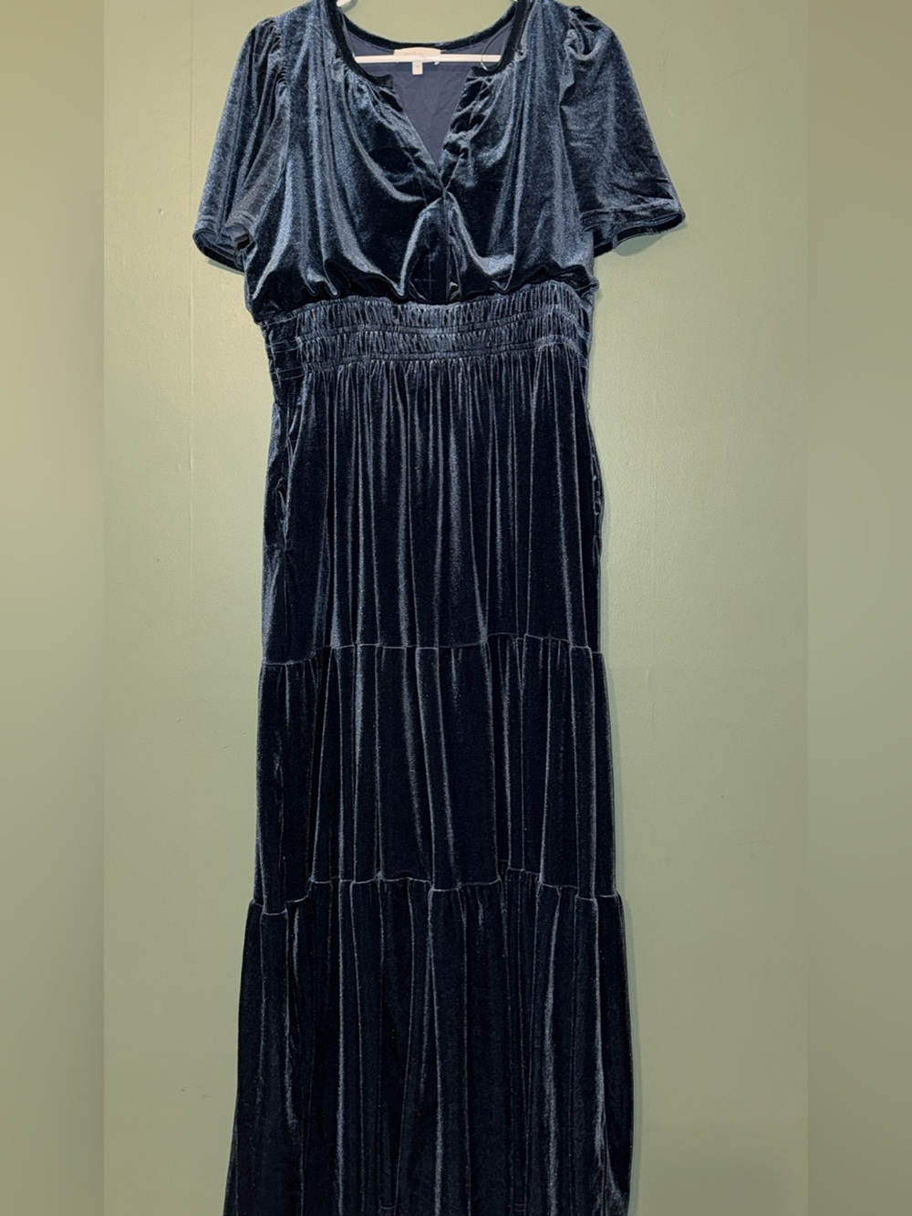 Bohme Marlowe Velvet Maxi Dress Medium Bridesmaid Wedding Guest Formal